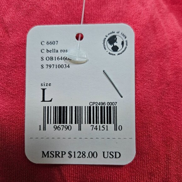 NWT Free People Lakeside Ruched Slit Dress Color Bella Rose Size Large - Picture 12 of 12